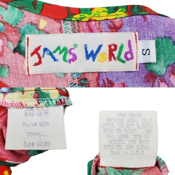 Jams World Womens Sleeveless Red Multicolor Floral Print Midi Dress Size S - Picture 8 of 8